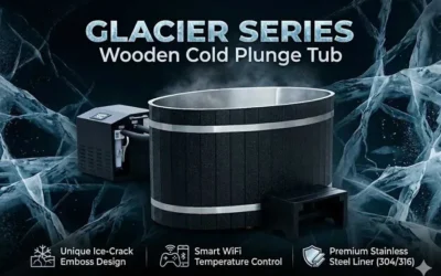 Glacier Series Wooden Cold Plunge Tub: Inspired by Natural Ice Cracks